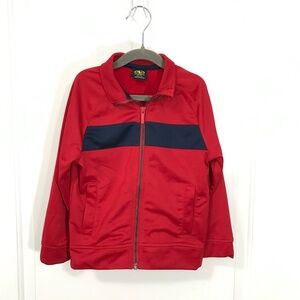 Athletic Works Red Jacket with Navy Accent Kids XS (4-5) EUC